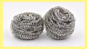 China Eco Friendly Stainless Steel Scrub , Helical Structure Metal Pot Scrubber For Kitchen factory