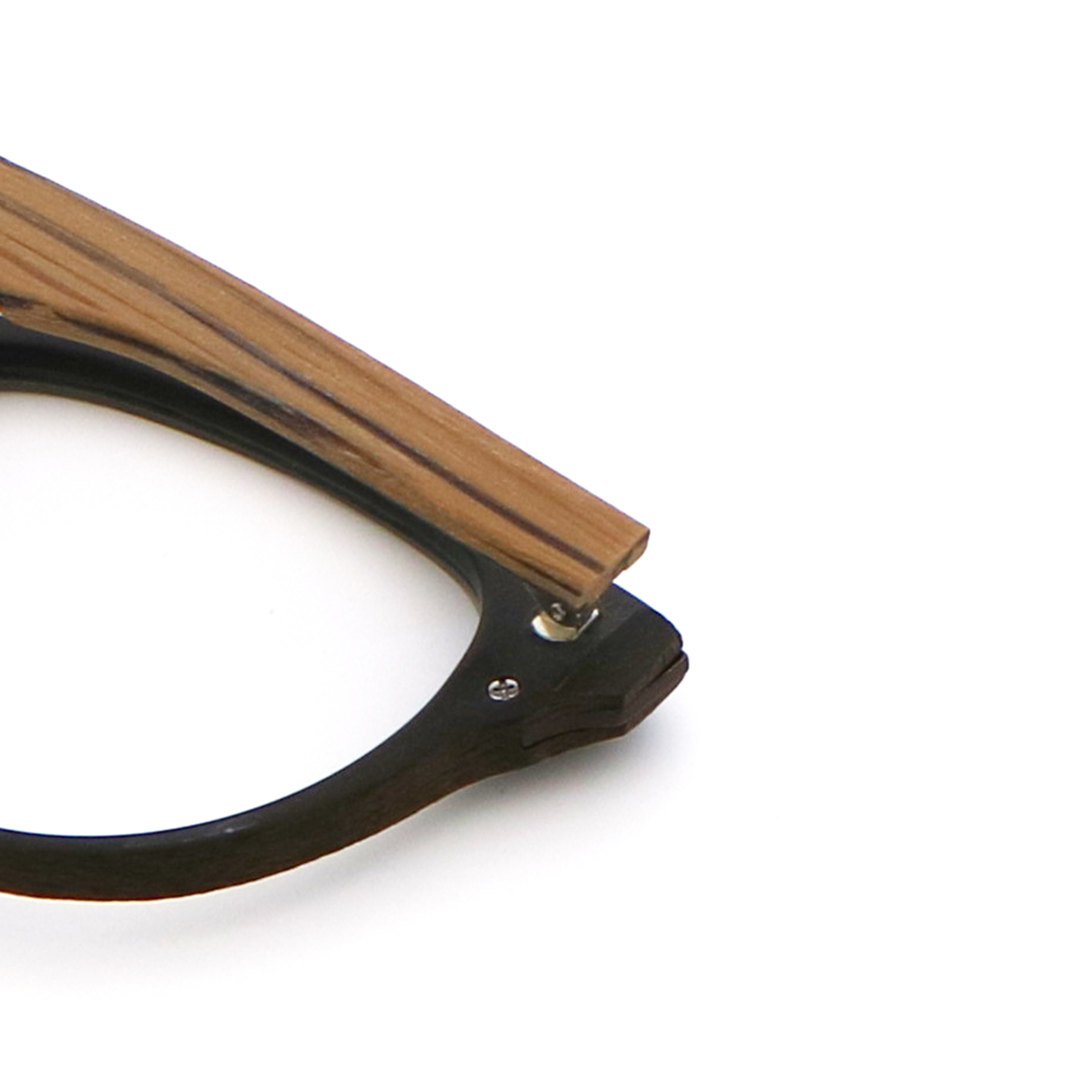 Vintage Manual Wood Grain Acetate Optical Glasses Frame MR 0361
