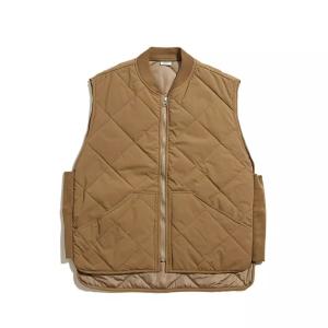 China Winter Solid Men′ S Diamond Quilted Zipper Sleeveless Jacket Vest factory