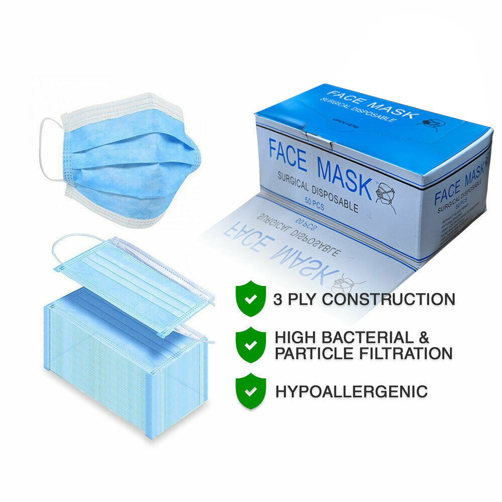 Antibacterial 3.2g Meltblown Filter Medical Non Woven Face Mask
