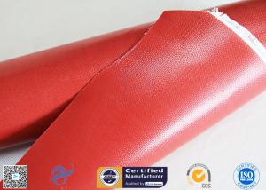 China 260℃ Fire Protection 0.5mm E - glass Silicone Coated Fiberglass Fabric Satin Weave factory