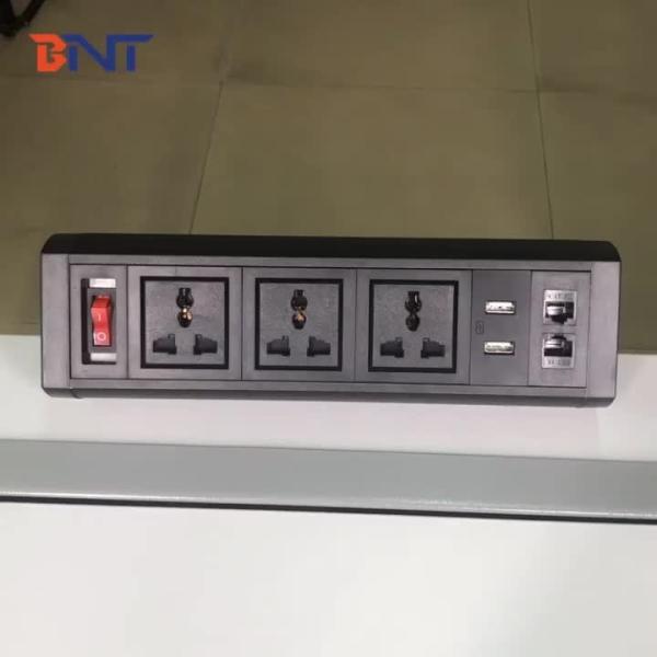BNT office equipment smart automation office power strip with bracket on desk