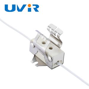 China IR Lamp Ceramic Heat Bulb Holder , 10A 250V 5KV lamp holder clip factory