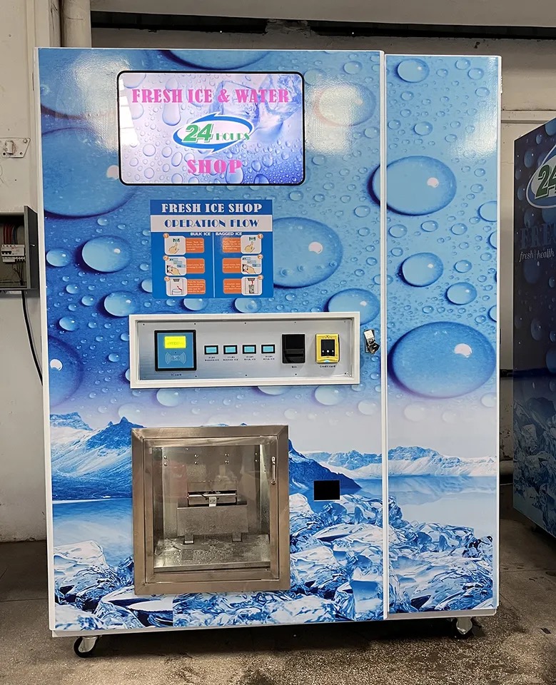 Commercial Automatic Ice Maker Vending Machine Self Service For Outdoor Hotels