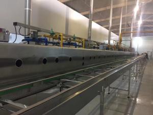 China 304 Stainless Steel Straight Pan Conveying Slat Chain Conveyor factory