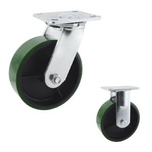 China Polyurethane 200x50mm Heavy Duty Casters ISO9001 factory