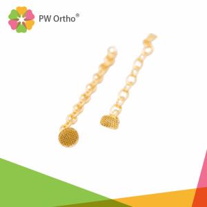 China No Allergic Gold Plated Orthodontic Button And Chain factory