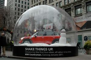 China Merry Christmas Inflatable Snow Globe / Bubble Tent For Car Display factory