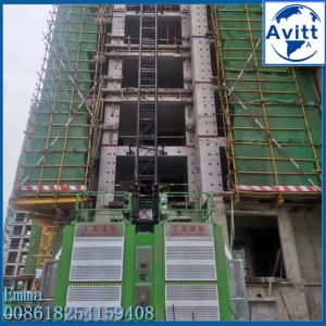 China 1-4t Rack Pinion Construction Hoist Elevator Mast Section Climbing Type factory