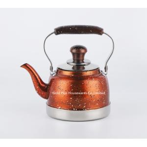 China 1L Good price matt brushed stainless steel body whistling kettle red color fast boiling water coffee pot factory