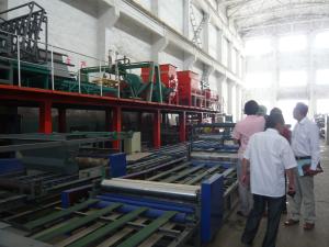 China 32KW Total Power Sandwich Panel Machine , PLC Control System Sandwich Production Line factory