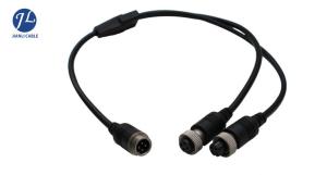 China 4 PIN 12MM Male To Male Vehicle Camera Aviation Cable IP67 factory