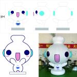 Giant Inflatable Sports Mascots Advertising 3D Cartoon Oxford Material