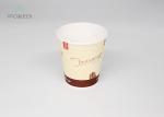 PLA Lined Custom Disposable Paper Cups With White / Black CPLA Lids