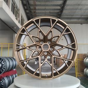 China 18 19 20 21inch custom forged alloy wheels Bronze finished forged wheels for racing cars factory