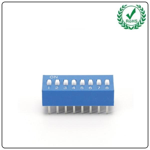 China 24VDC 8 Position Slide Type DIP Switch ,25mA factory