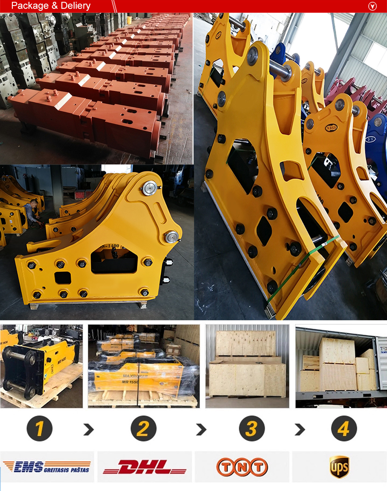 BeiYi supplies hydraulic breaker hammer and all excavator attachments for engineering construction machinery