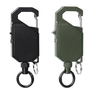China Deyi Badge Reel Heavy Duty Multitool Carabiner Badge Holder Retractable Keychain Clip Id Holder factory