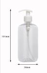 Bathroom 500ML Lotion Pump Bottle For Shampoo / Hand Sanitizer