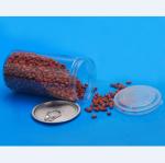 420Ml Clear Plastic Jars Cylinder Shape Transparent Body With Aluminium Lid
