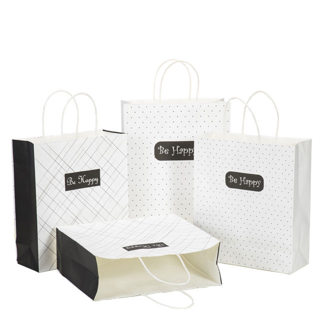 Sustainable Custom Color Food Takeaway Packaging Kraft Paper Bag with Handle 16x6x12inches