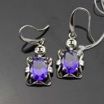 Fine Jewelry Rose Gold Plated Oval Pink Cubic Zirconia Dangle Earrings (PSJ06035