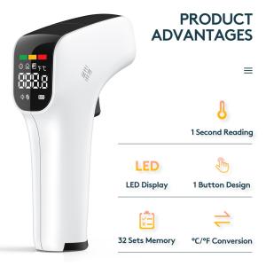 China Infrared DC3.0V Handheld Digital Thermometer Non Contact Gun Type factory
