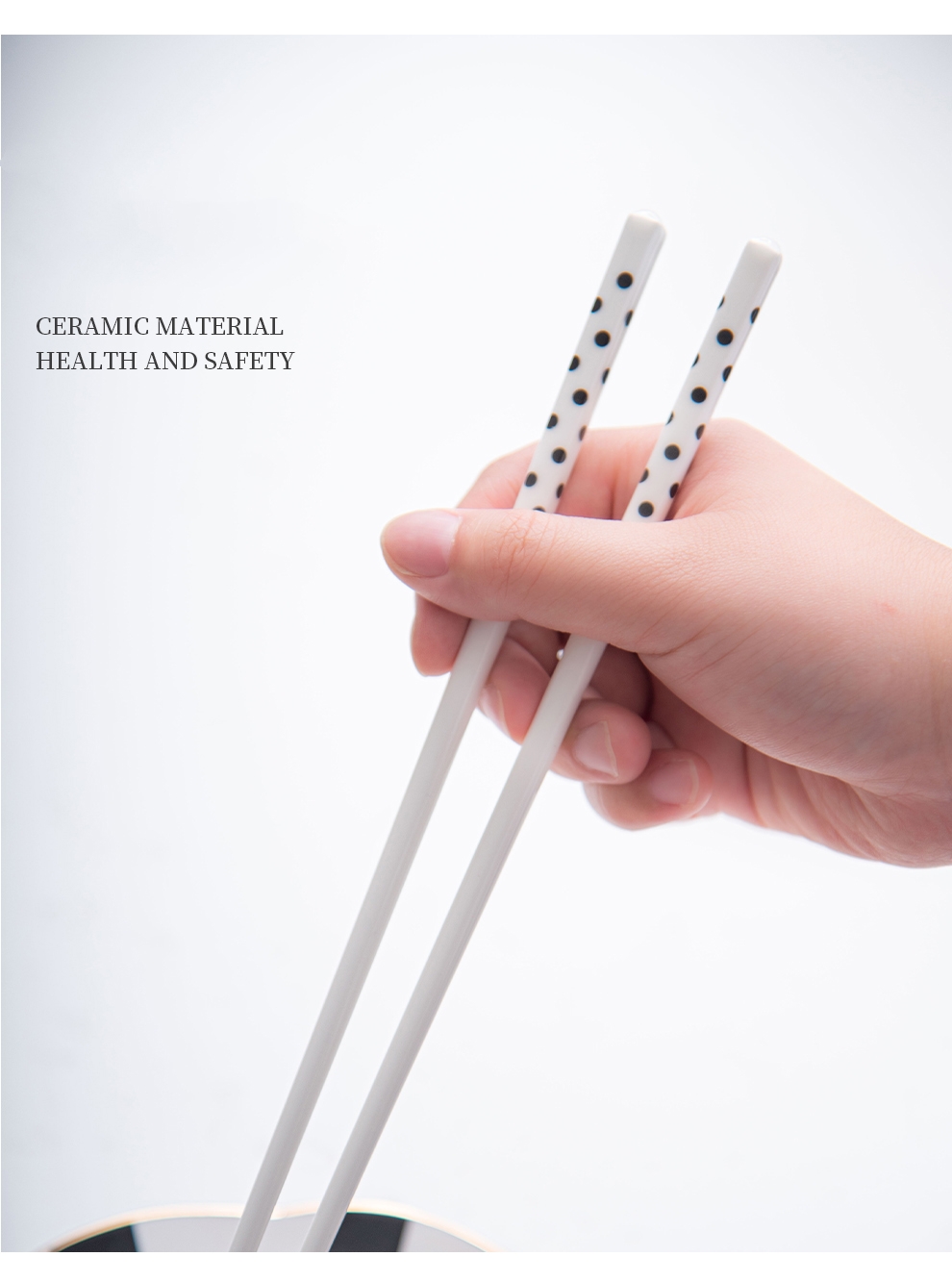 Stylish Hepburn Style Ceramic Chopsticks Gift Set For Chinese Porcelain Sushi Lovers