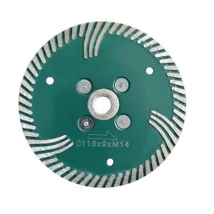 China Hard Granite Diamond Turbo Cutting Disc With M14 Flange Diameter 125mm 230mm factory