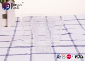 China Square Transparent Clear Hard Plastic Cups 0.0221CBM Bottom Length 2.8Cm factory