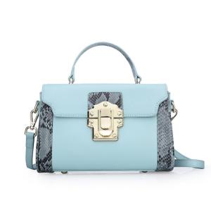 China Tote Bags Serpentine Pattern Cow Leather Handbags for Women Daily Bag with Long Strap factory