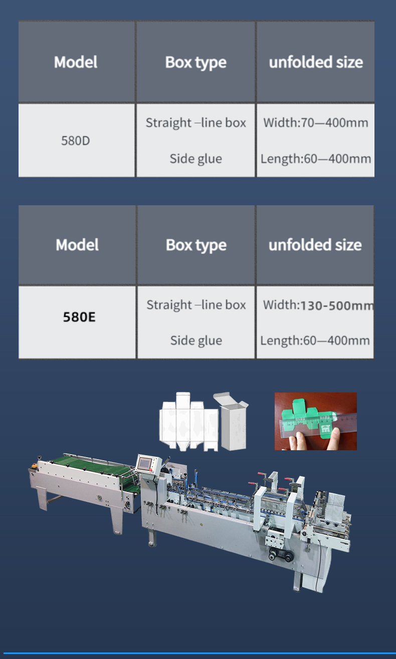 Paper Material Folder Gluer Machine for Corrugated Carton Cardboard Box Voltage 380V