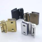 Frameless Square Shower Hinge in Stainless Steel for Polish Stain Black Glass