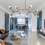 G9 Nordic Modern Glod Minimalist Blown Glass Chandelier For Living Room