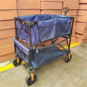 Double Decker Collapsible Handle Folding Trolley Cart Large Load Capacity