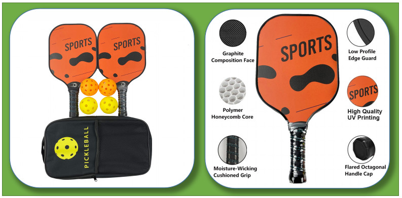 Cover Usapa Pickleball Approved Paddles Full Carbon With Pp Honeycomb Core