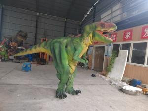 China Adult Dinosaur Costume Walking Dinosaur Film Props Shows Green T-Rex factory