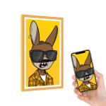 Art Screen NFT LCD Display 18.5" 4K Digital Picture Display Frame Wood WIFI APP