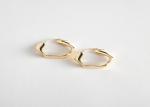 Minimalist European Fashion Jewellery 18K Gold Circle Hoop Earrings Silver 925