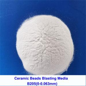 China Min 90% Roundness Ceramic Bead Blasting Media B170 B205 B400 B505 Metal Surface Finish factory