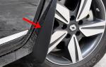 PP Black Car Mud Guards For Renault Koleos 2012-2016 Mud Flaps / Splash Guard