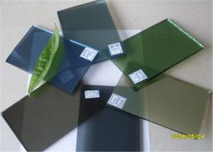 China 5 Mm Thickness Dark Green Tinted Glass / Floating Glass Panel For Construction factory