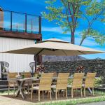 Big Patio Parasol Outdoor Aluminium Cantilever Restaurant Umbrella Sonnenschirm