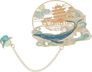 China Soft Enamel Personalized Metal Bookmarks Romantic Flower Sakura Bookmarks factory