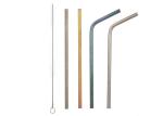 Super Strong Pure Titanium Drinking Straws Lightweight With Cleaning Brush