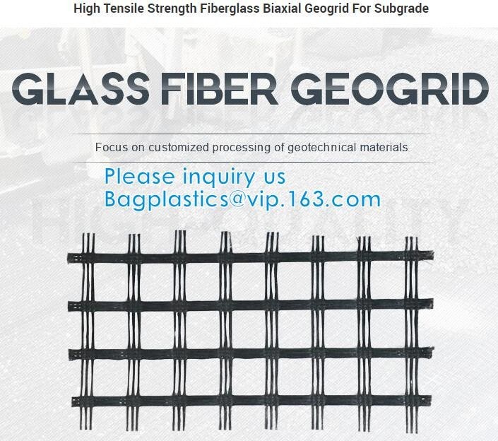 China Fiber Geogrid For Road Building Construction Fiberglass Biaxial Geogrid With Nonwoven Geotextile Soil Stabilization factory