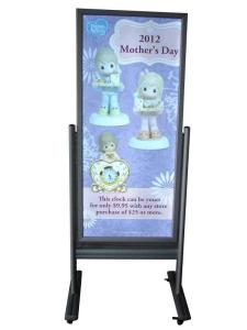 China Indoor Floor Stand ODM Aluminum LED Slim Light Box With Wheels factory
