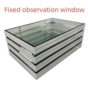 China Laboratory Fire-resistant Double-layer Hollow Glass Windows Hospital Corridor Fire-resistant Sound-insulating Fixed Windows factory