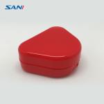 Orthodontic 30mm Leak Proof Denture Case , Red Denture Storage Box