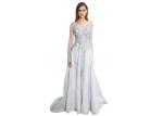 Sequins Burgundy Party Long Wedding Dresses Lace For Evening Formal Party